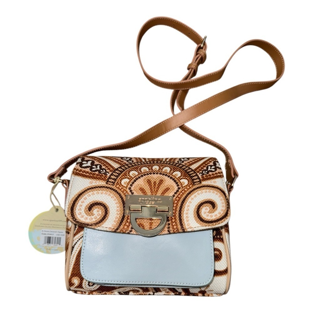 Spartina 449 Brown and Cream Crossbody Bag with Chic Design - Picture 3 of 6